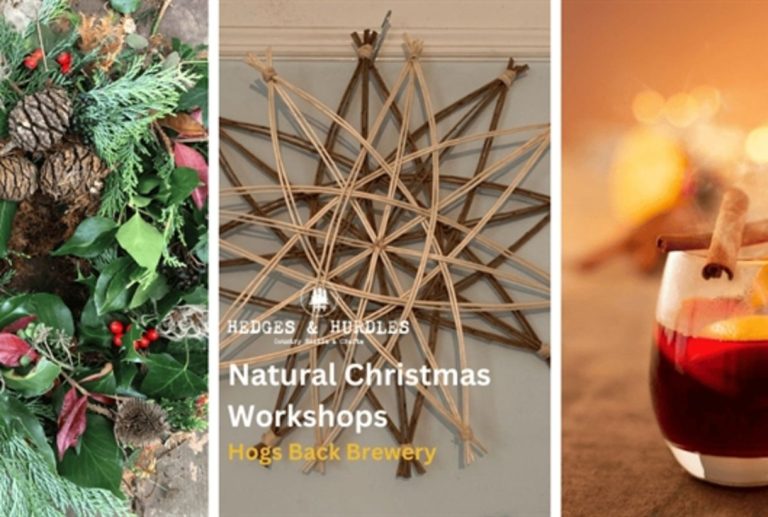 Natural Christmas Workshops Cover  Hogs Back Brewery 980 x 500 px Swedish Star and Wreath 1160946092 768x517